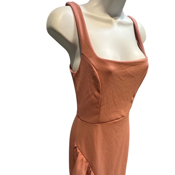 Lulus Immaculate Excellence Pink Sleeveless Ruffled Tulip Maxi Dress Size Small - Picture 10 of 16